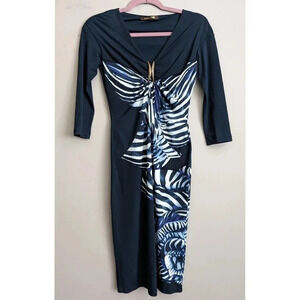 Roberto Cavalli Printed Stretch Sheath Dress